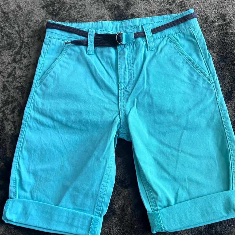 Little boy kids turquoise pants brand new 8A/T imported from France